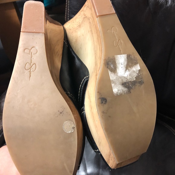Jessica Simpson faux wood wedge sandals - Picture 4 of 4